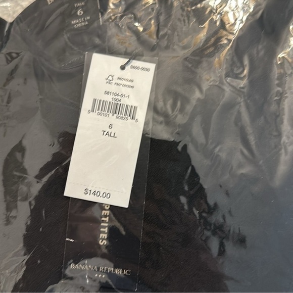 NWT! BANANA REPUBLIC BLACK ASYMMETRICAL FLOUNCE MAXI DRESS - MULTIPLE 🪼 - Picture 5 of 6